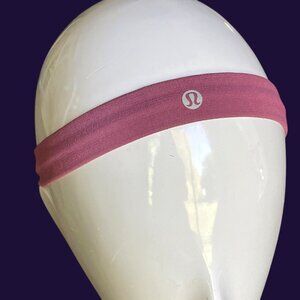 Lululemon Cardio Cross Trainer 1" Skinny Pink Mauve Hair Headband Sweatband